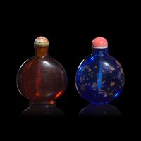 Two Chinese Glass Snuff Bottles,18th Century and Later