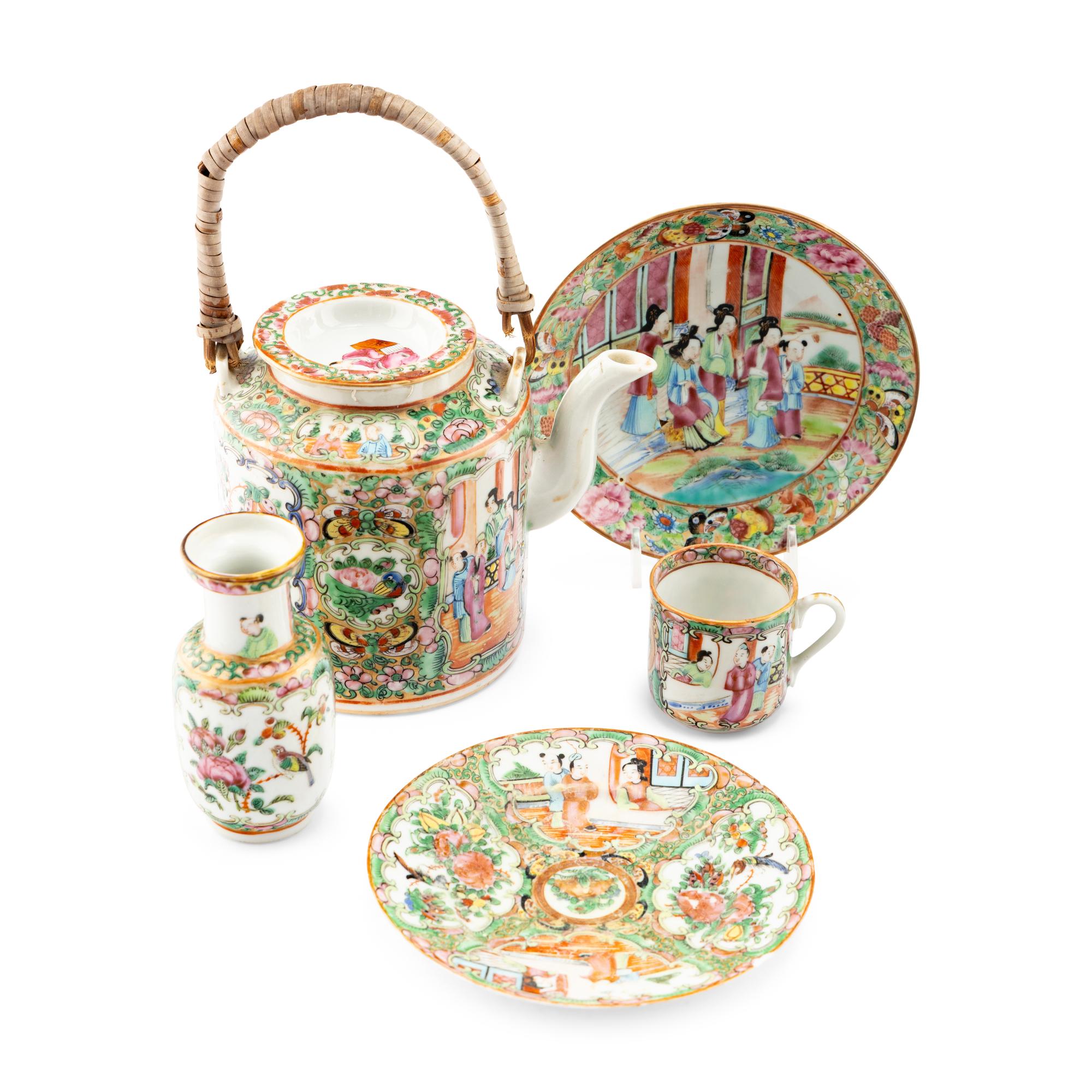 A Collection of Chinese Export Famille Rose Porcelain Articles