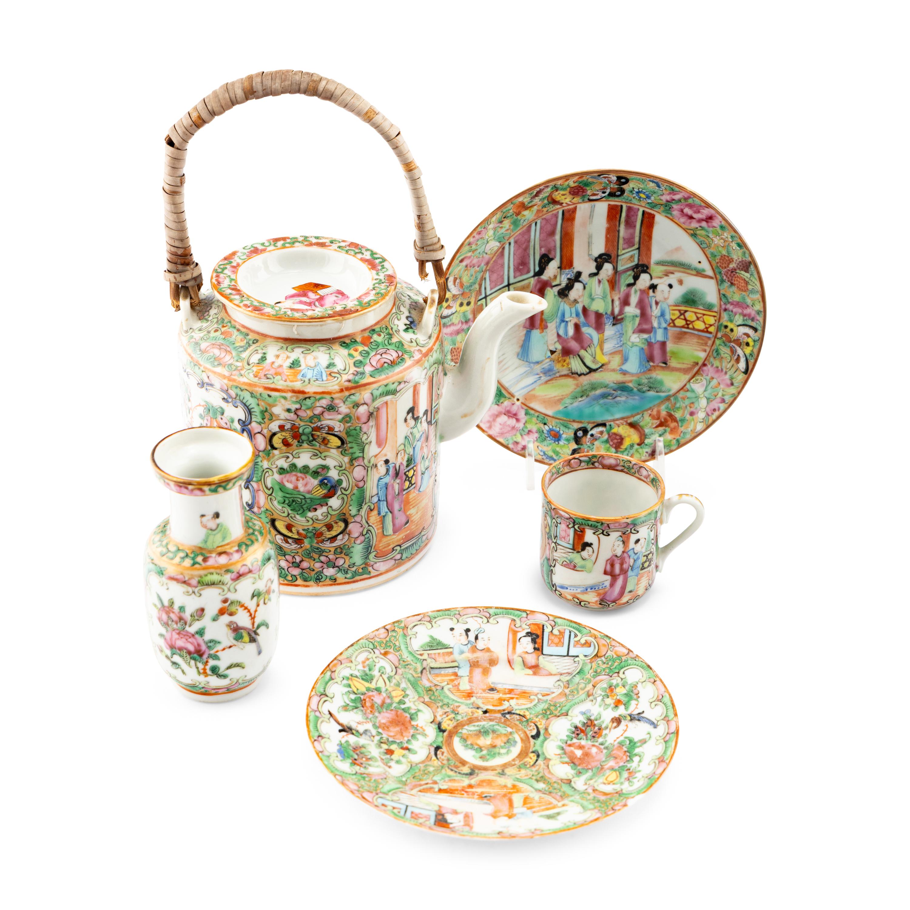 A Collection of Chinese Export Famille Rose Porcelain Articles