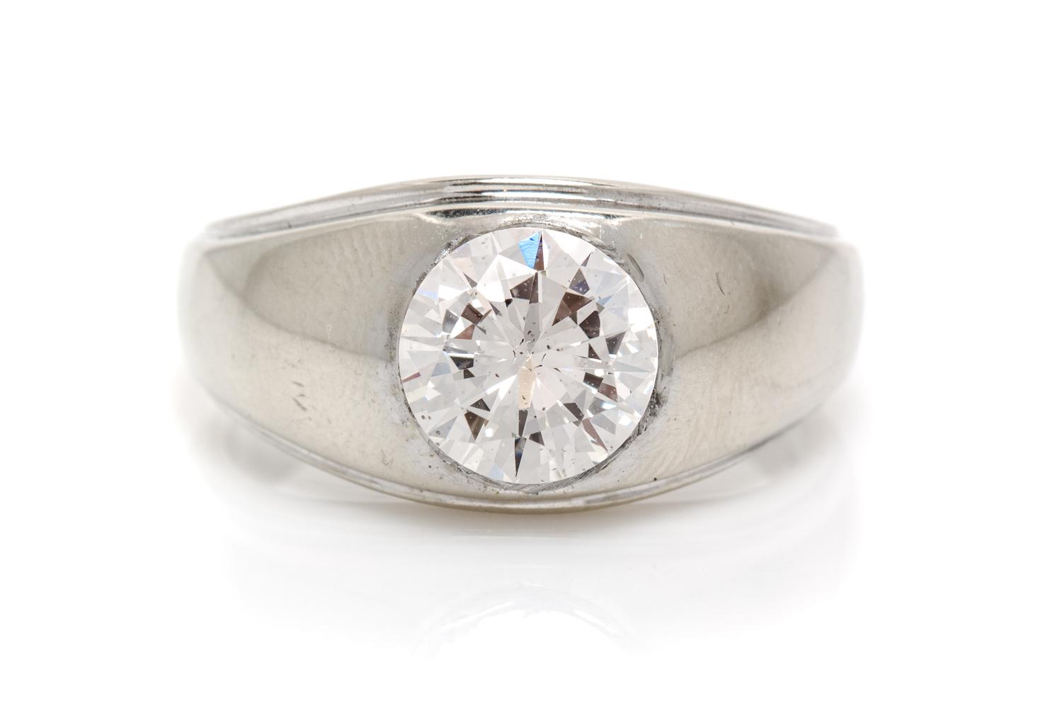 A 2.02 Carat Round Brilliant Cut Diamond,