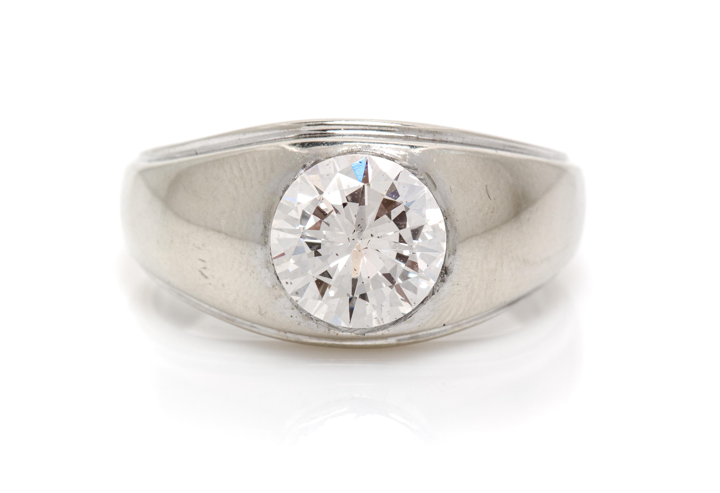 A 2.02 Carat Round Brilliant Cut Diamond,