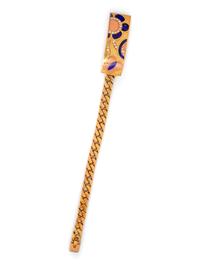 BVLGARI, YELLOW GOLD, DIAMOND, LAPIS LAZULI AND CORAL BRACELET