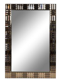 A Contemporary Beveled Glass Mirror — 20TH CENTURY