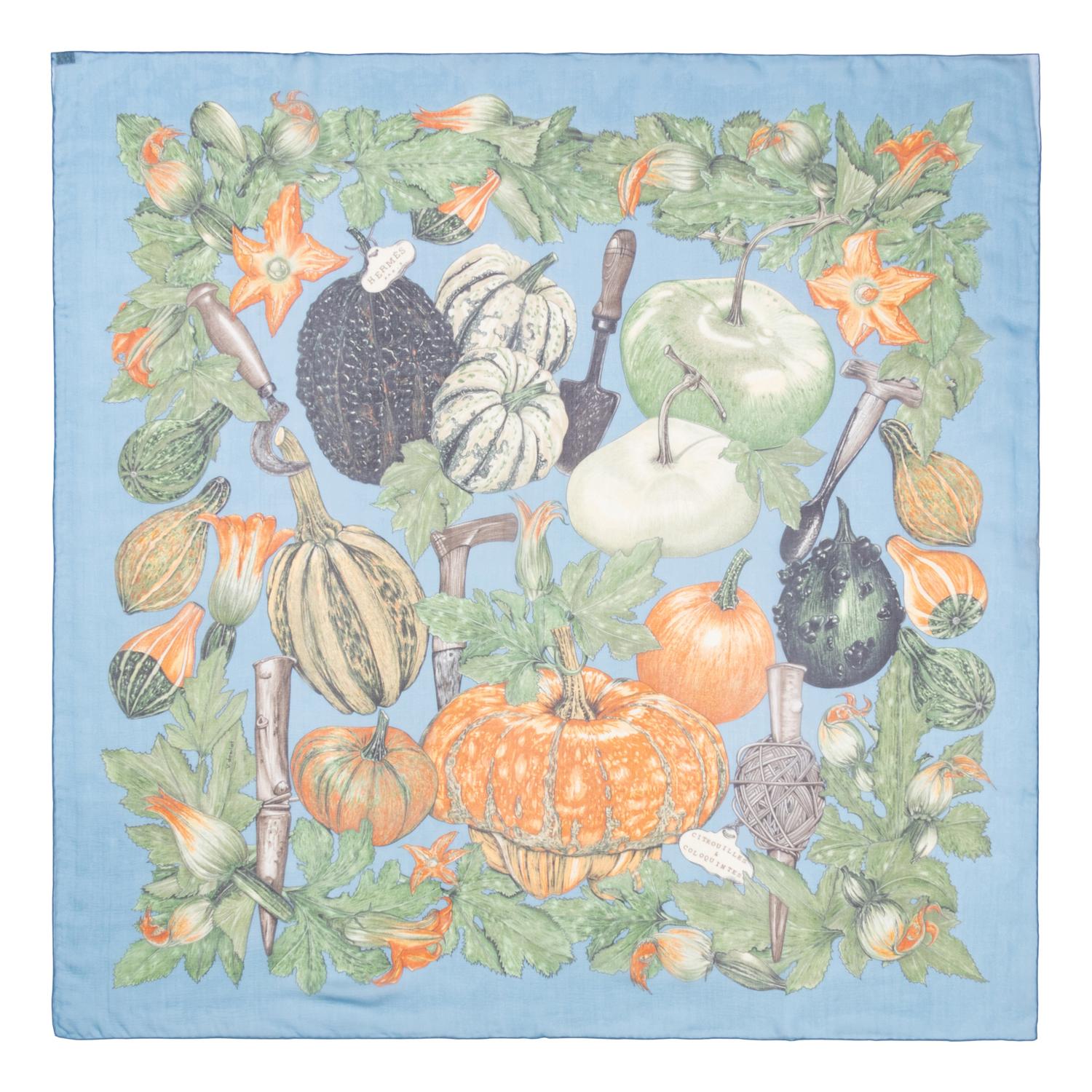 Three Hermès 90cm Silk Chiffon Scarves
