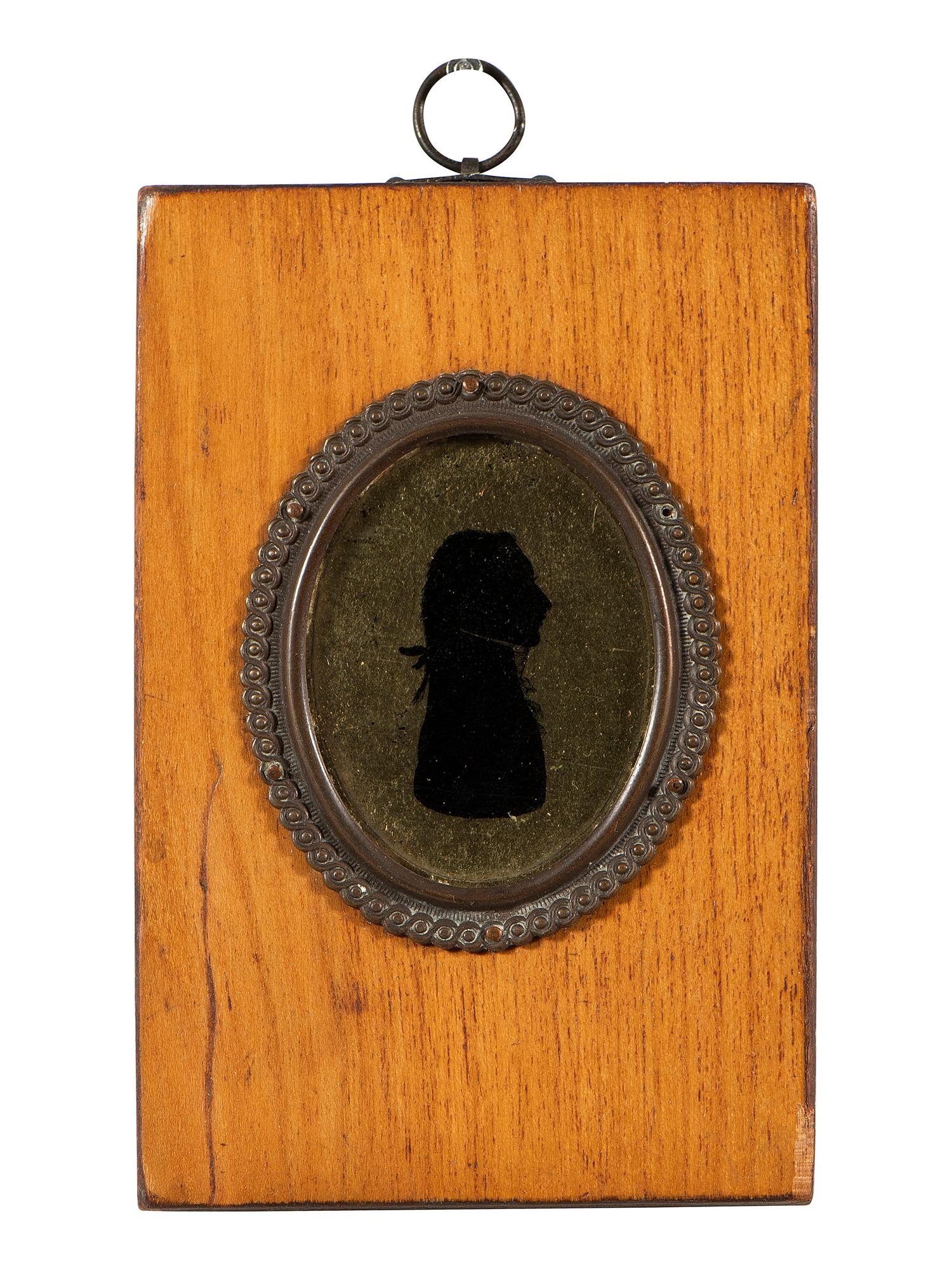 Six Verre Eglomise Silhouettes