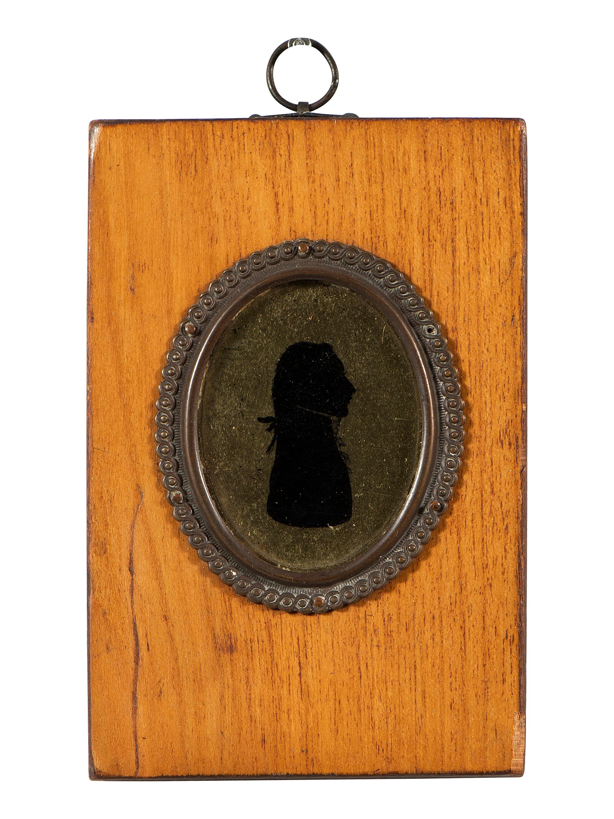 Six Verre Eglomise Silhouettes
