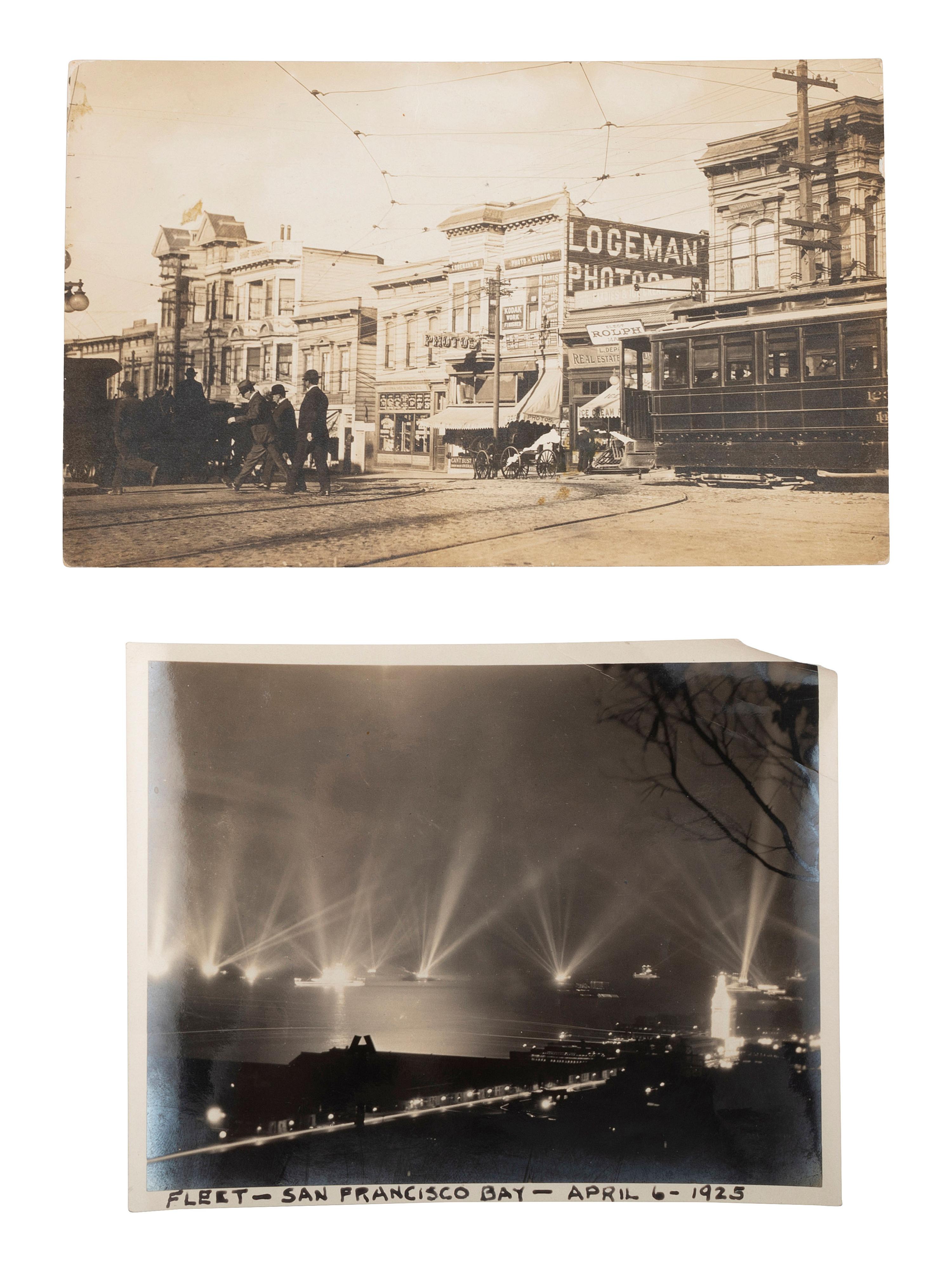 [CALIFORNIA]. Approx. 75 RPPCs and photographs of San Francisco and the Bay Area. Early 20th century