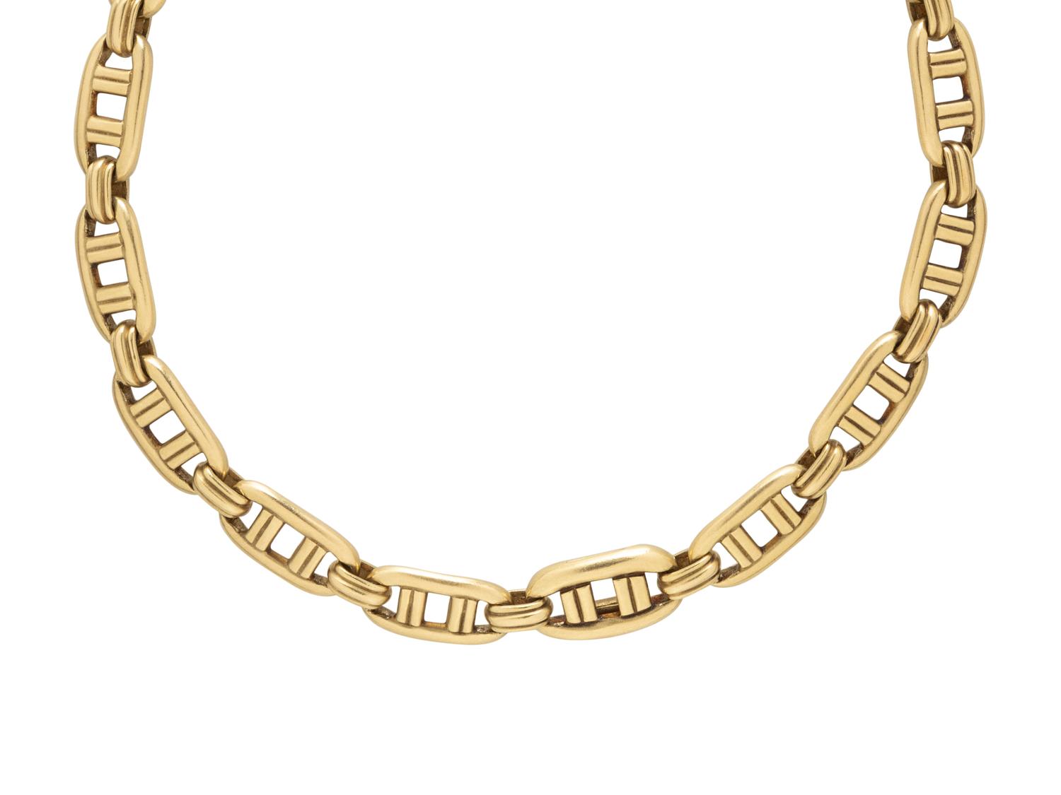KIESELSTEIN-CORD, YELLOW GOLD NECKLACE