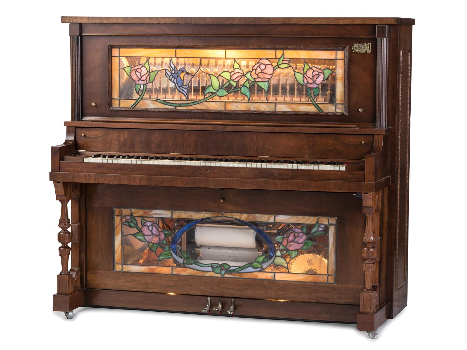 A Packard Stained-Glass Inset 25 Cent Player Piano Orchestrion