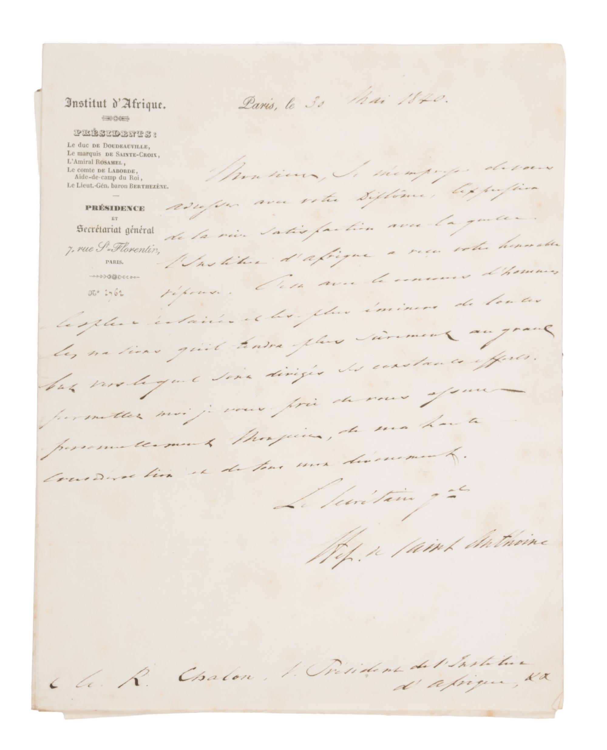 [Fortsas Hoax] [Chalon, Renier Hubert Ghislain] Large Archive, Including Signed Letters and Original Publications