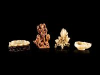 Four Chinese Hardstone Carvings