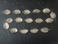 Ocean Themed Silver Overlay Link Concha Belt
