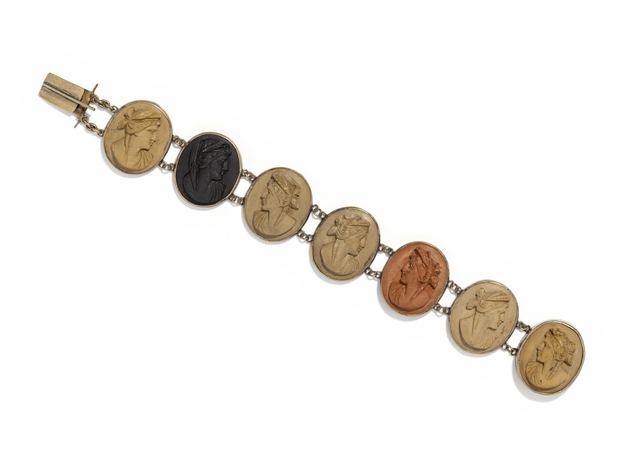 ANTIQUE, LAVA CAMEO BRACELET
