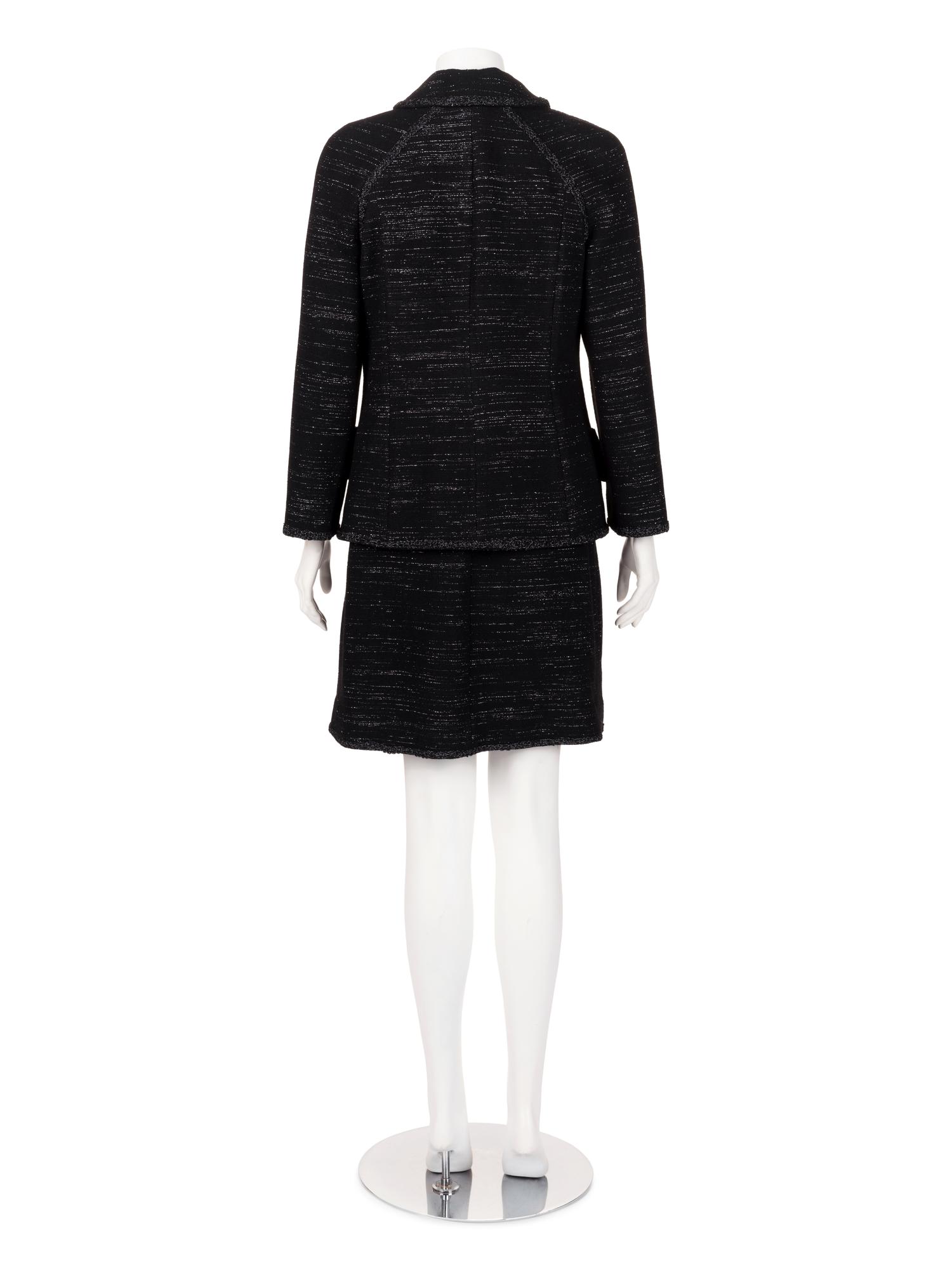 Chanel Two-Piece Wool Tweed Dress Ensemble