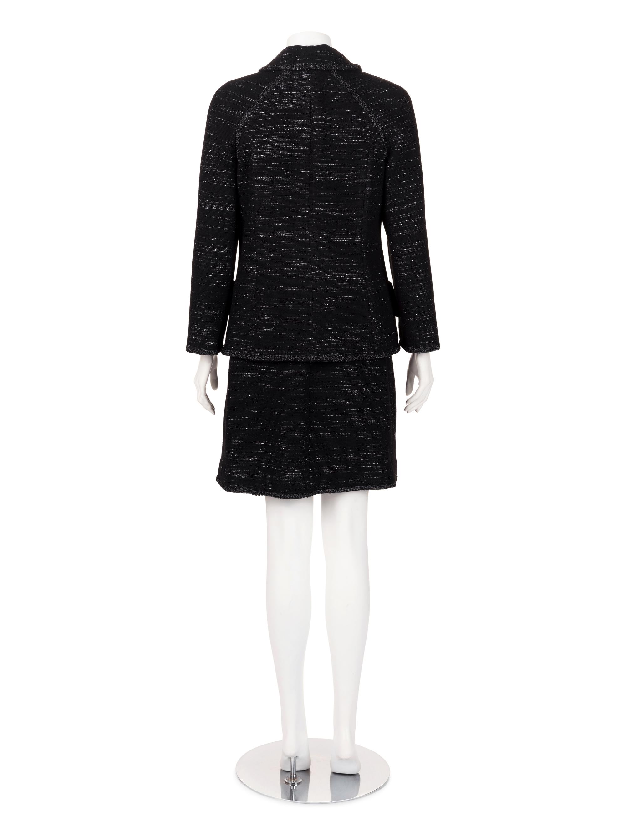 Chanel Two-Piece Wool Tweed Dress Ensemble