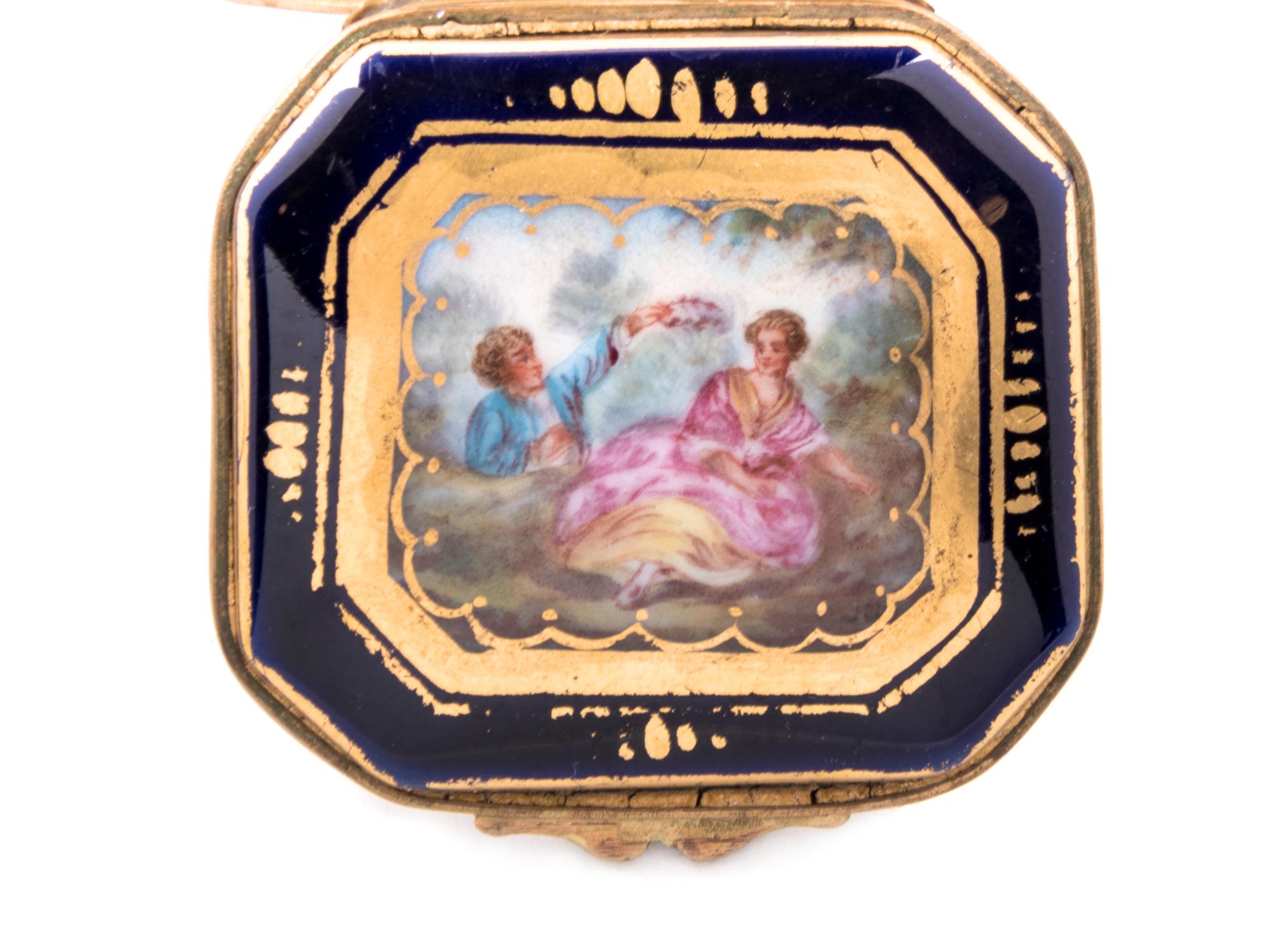 Four Sèvres Style Painted and Parcel Gilt Porcelain Articles