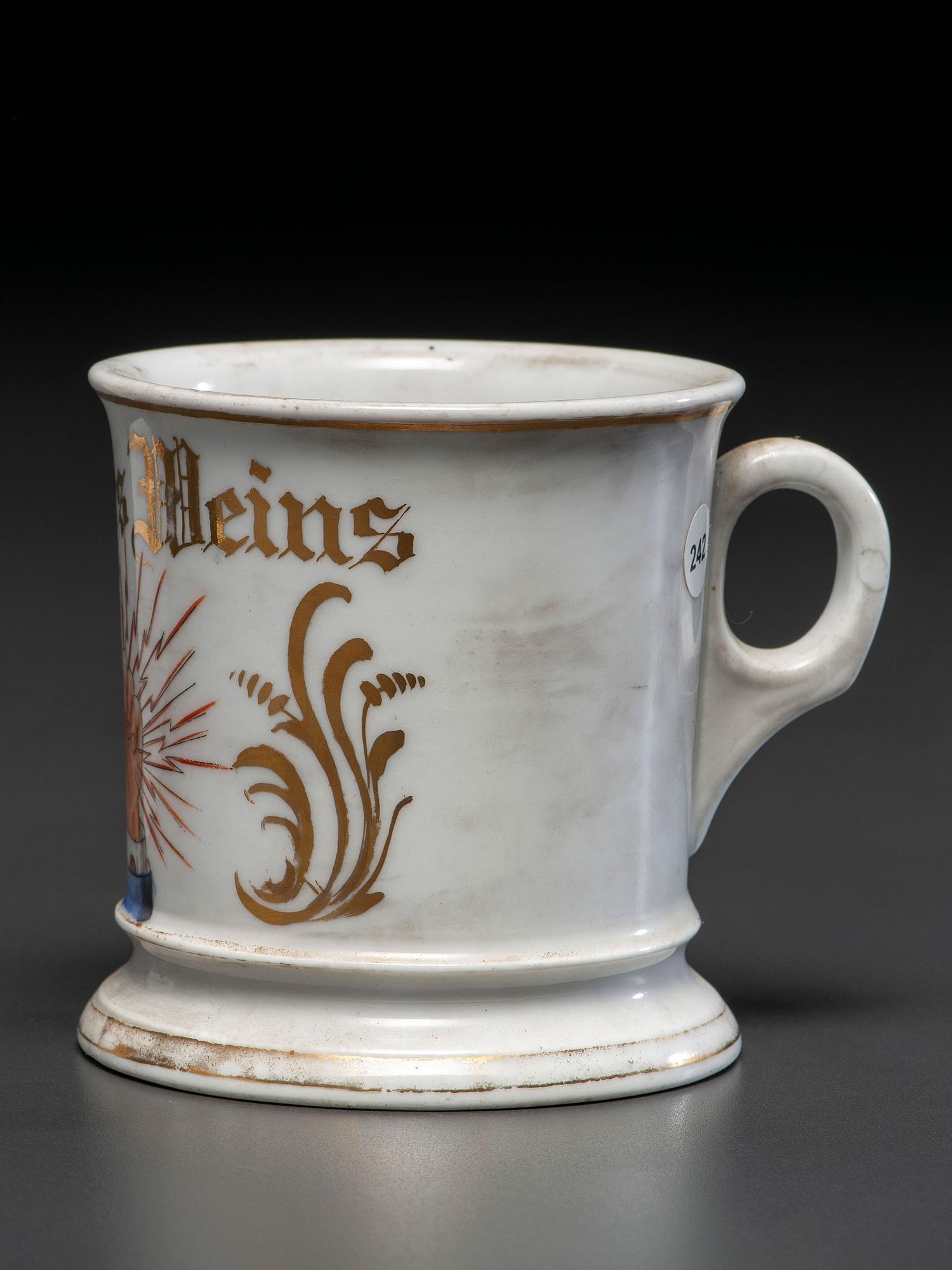 An Electrician's Porcelain Occupational Shaving Mug