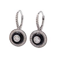 DIAMOND AND ONYX EARRINGS