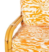 A Pair of Bielecky Brothers Rattan Armchairs and a Side Table