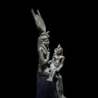 An Egyptian Bronze Isis and Horus