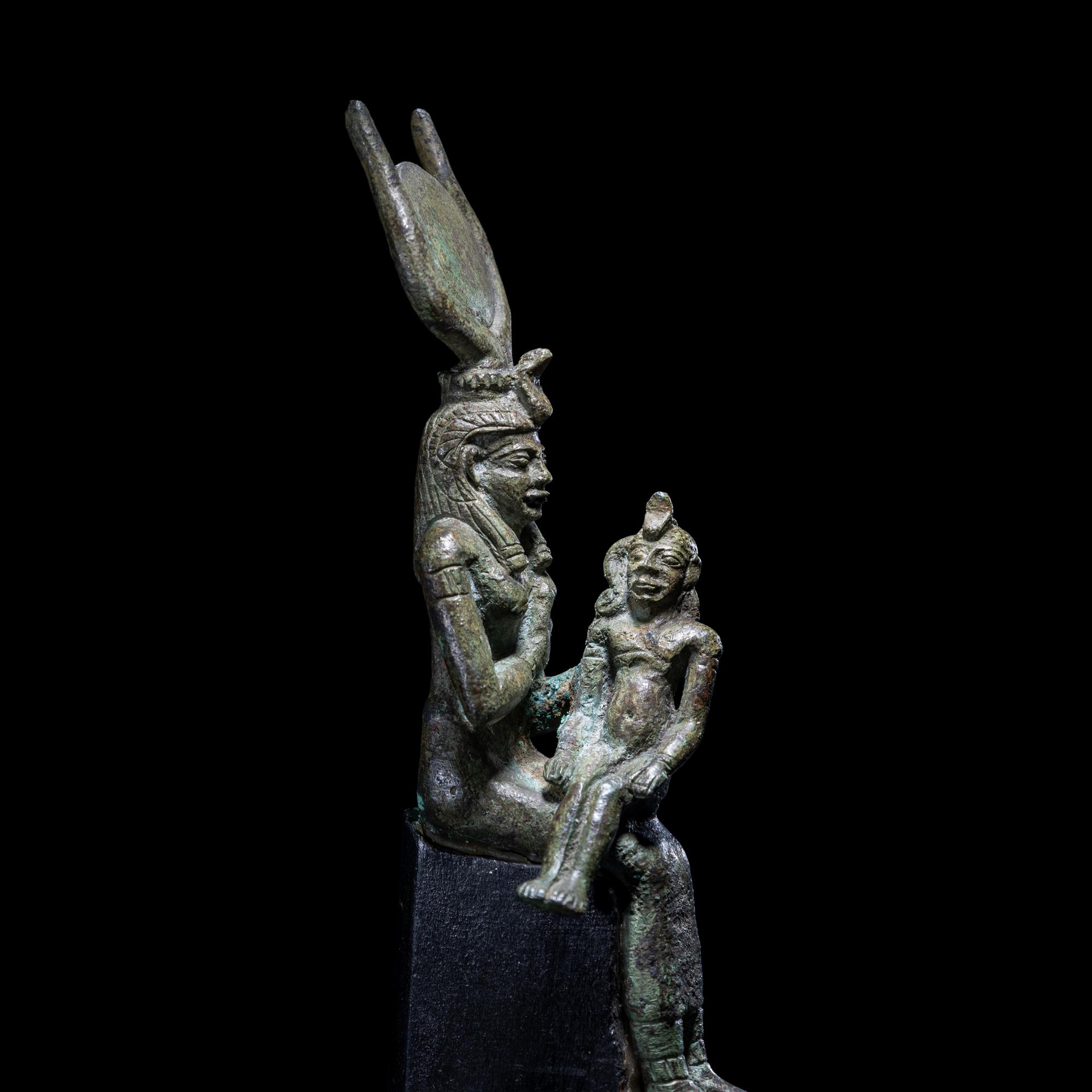 An Egyptian Bronze Isis and Horus