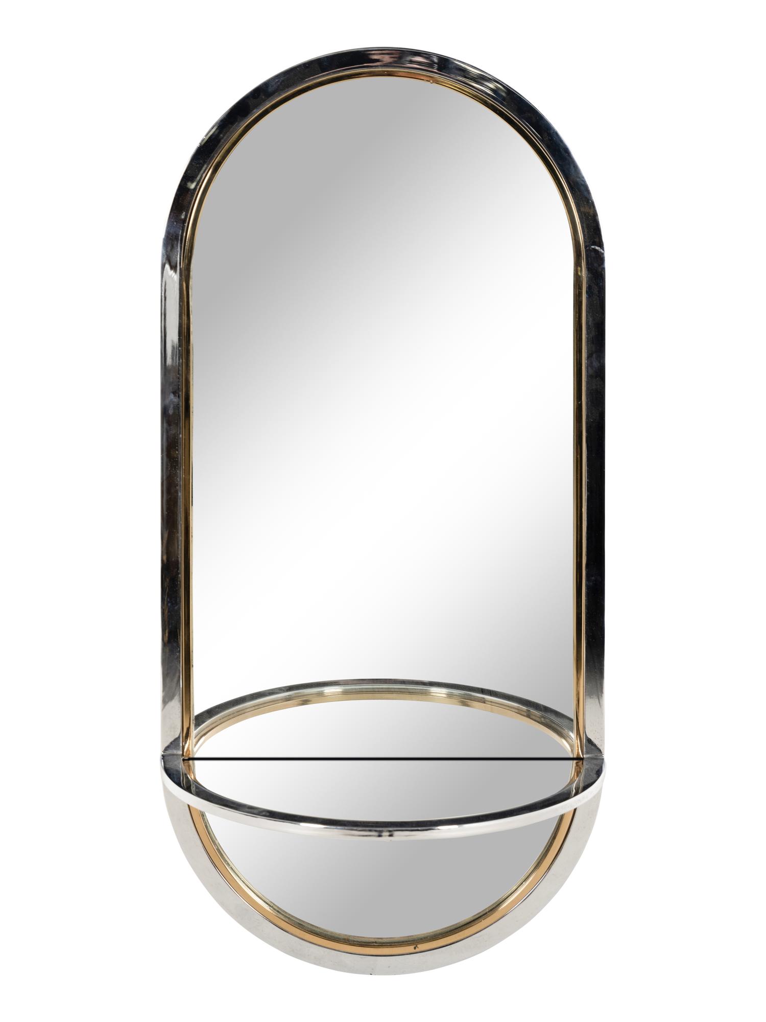 A Leon Rosen Racetrack Wall Mirror for Pace, 1970's