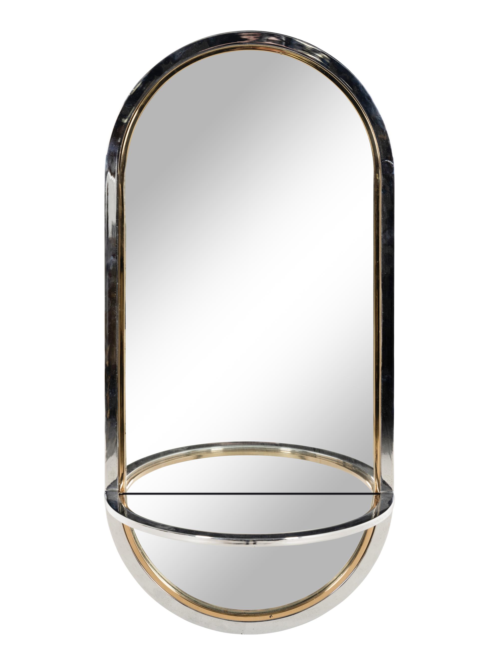 A Leon Rosen Racetrack Wall Mirror for Pace, 1970's