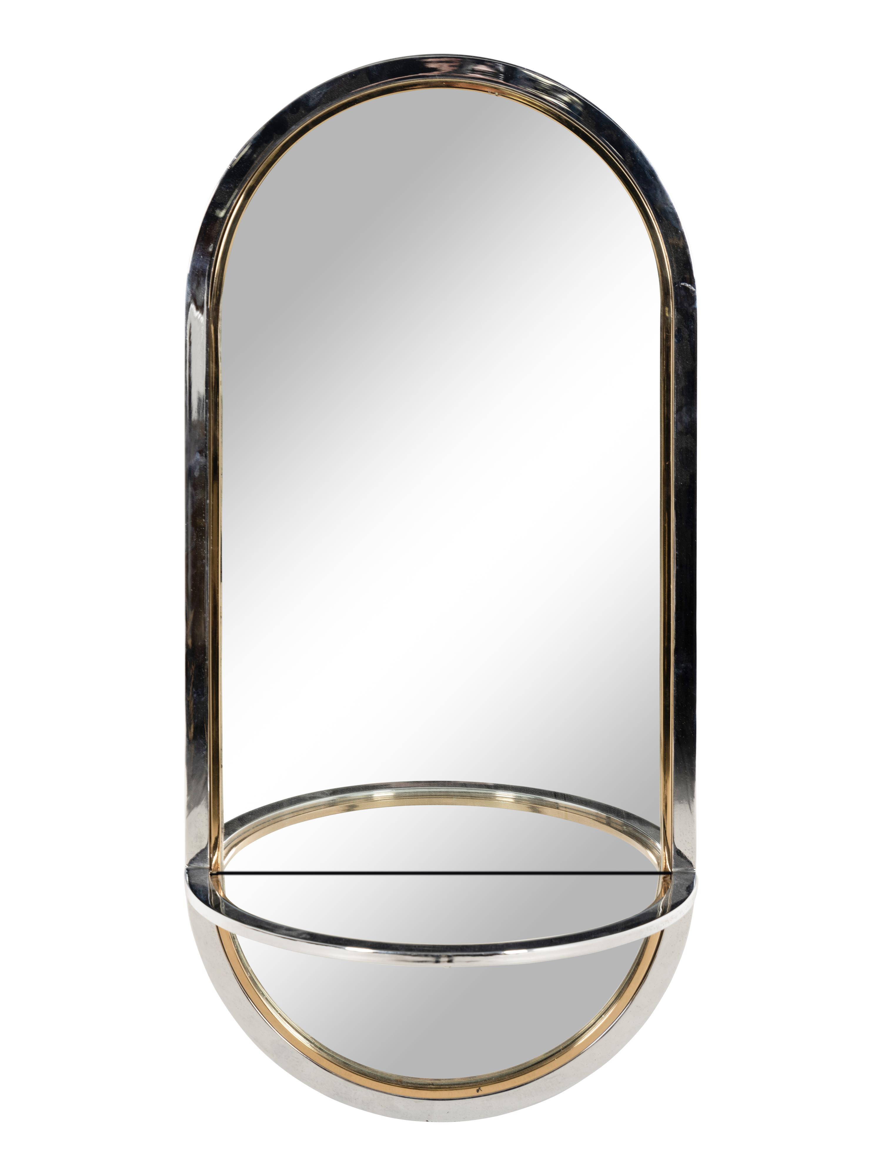 A Leon Rosen Racetrack Wall Mirror for Pace, 1970's
