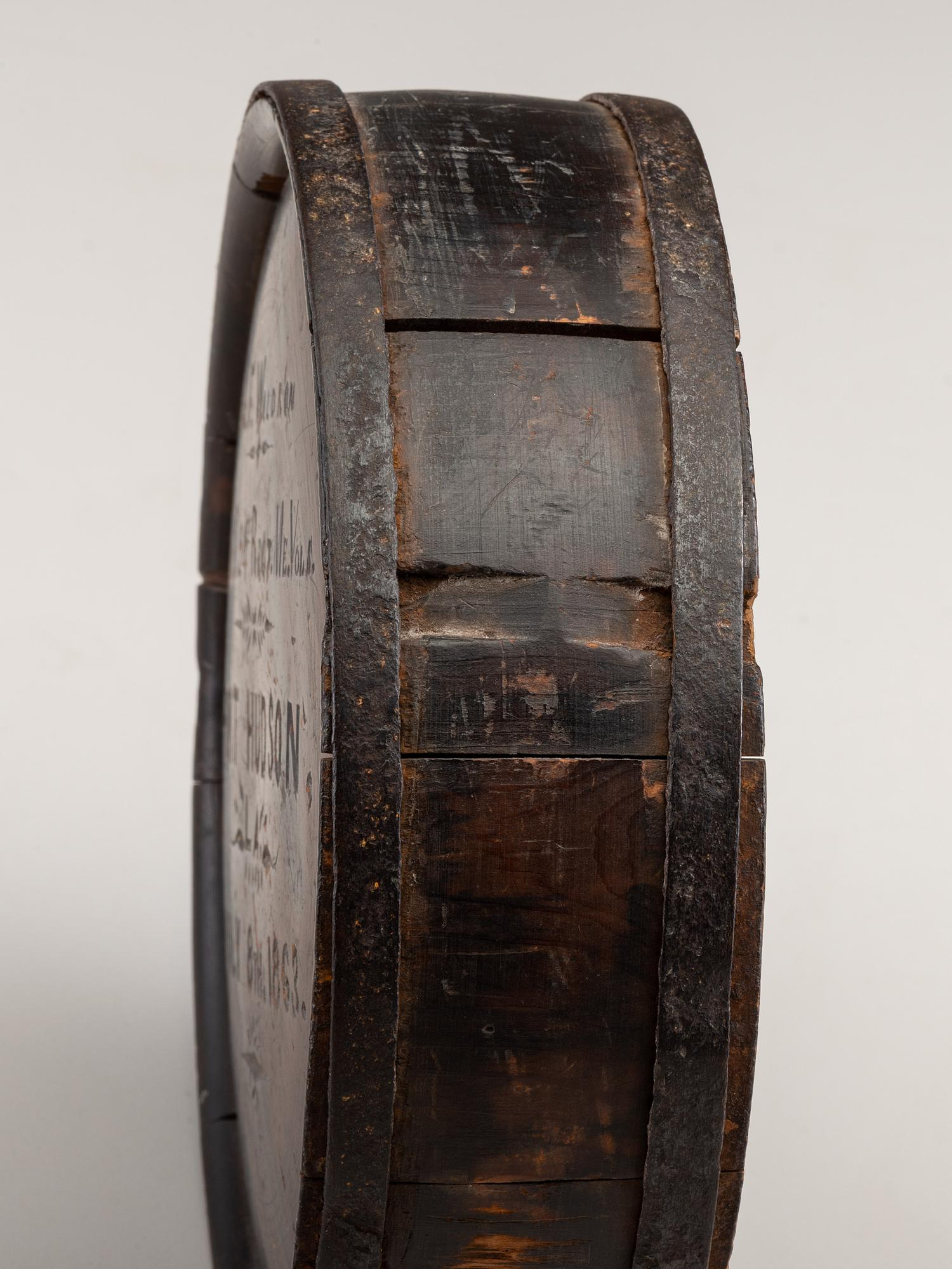 [CIVIL WAR]. Confederate canteen captured at Port Hudson by Sergeant Charles F. Waldron, Co. C, 24th Maine Infantry Regiment.