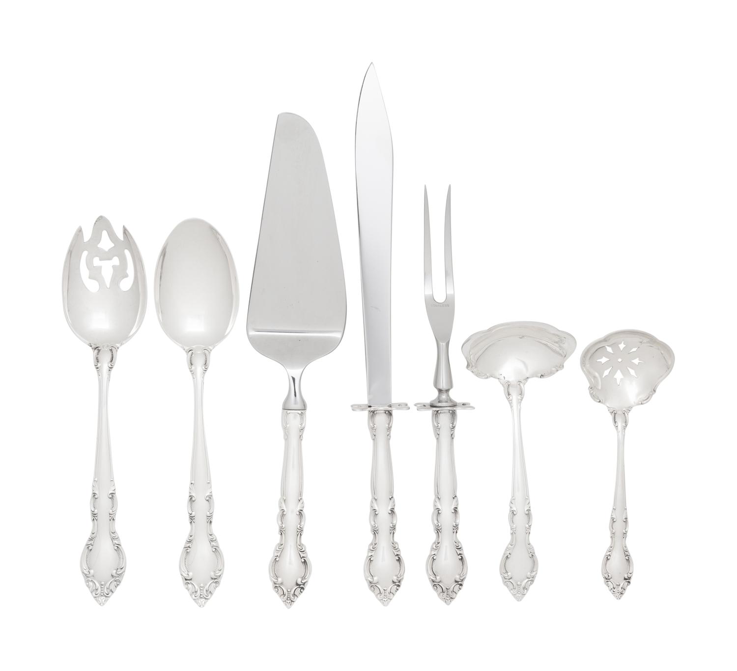 An American Silver Flatware Service