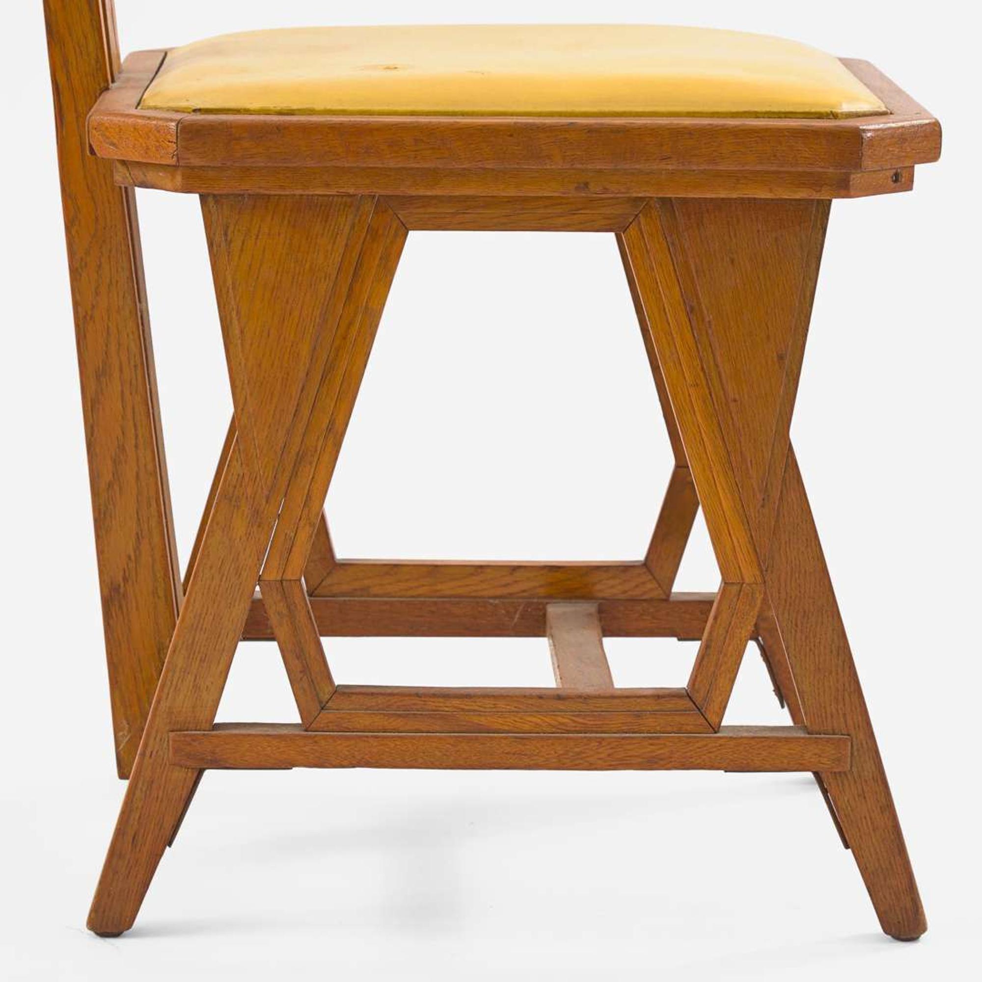 Frank Lloyd Wright A Hexagon-Back "Peacock" Chair from the Imperial Hotel, Tokyo, Japan, 1921-26, Matthew Brothers Furniture Company (maker, attributed), Milwaukee, Wisconsin