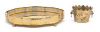 Two Brass Articles Length of tray 16 1/2 inches.