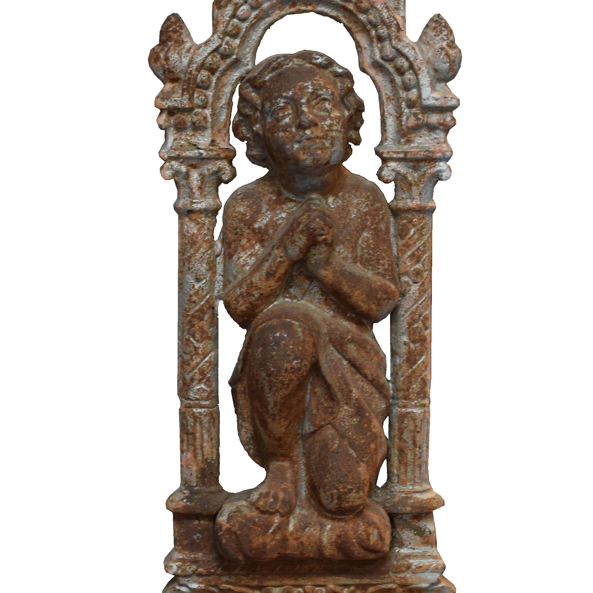 A Cast Iron Crucifix 27" W — France, 20th Century