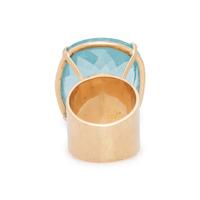 YELLOW GOLD AND AQUAMARINE RING