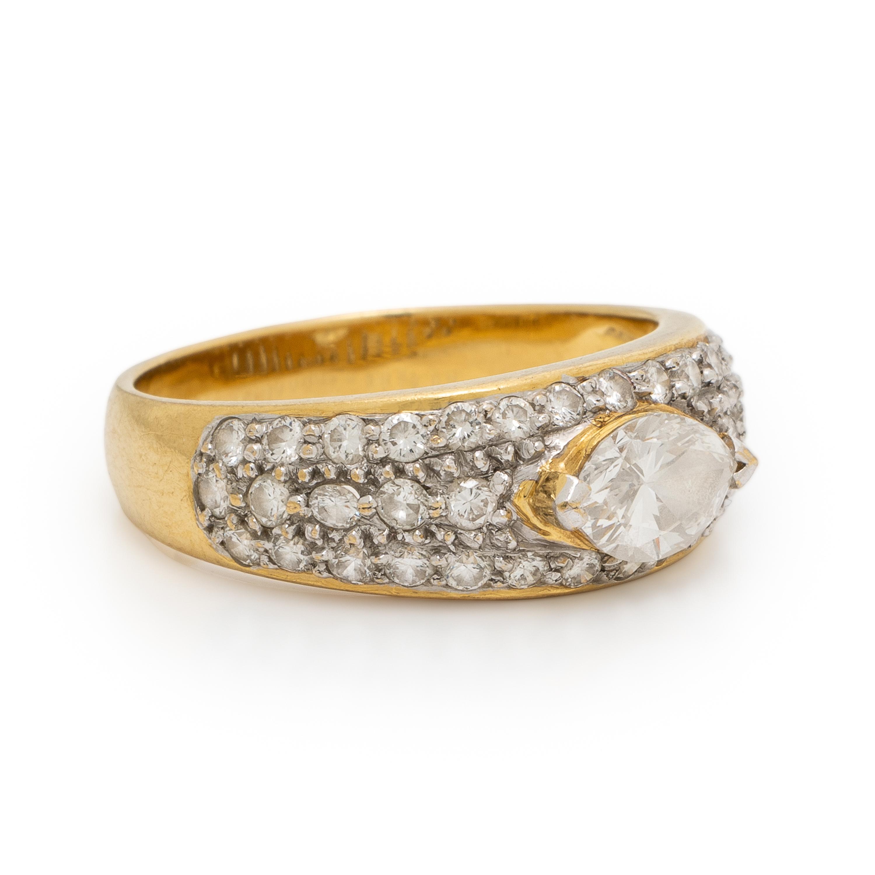 Diamond and Yellow Gold Ring