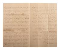 [RECONSTRUCTION]. Letter to a former Confederate General. Selma, Alabama. 10 August 1866.