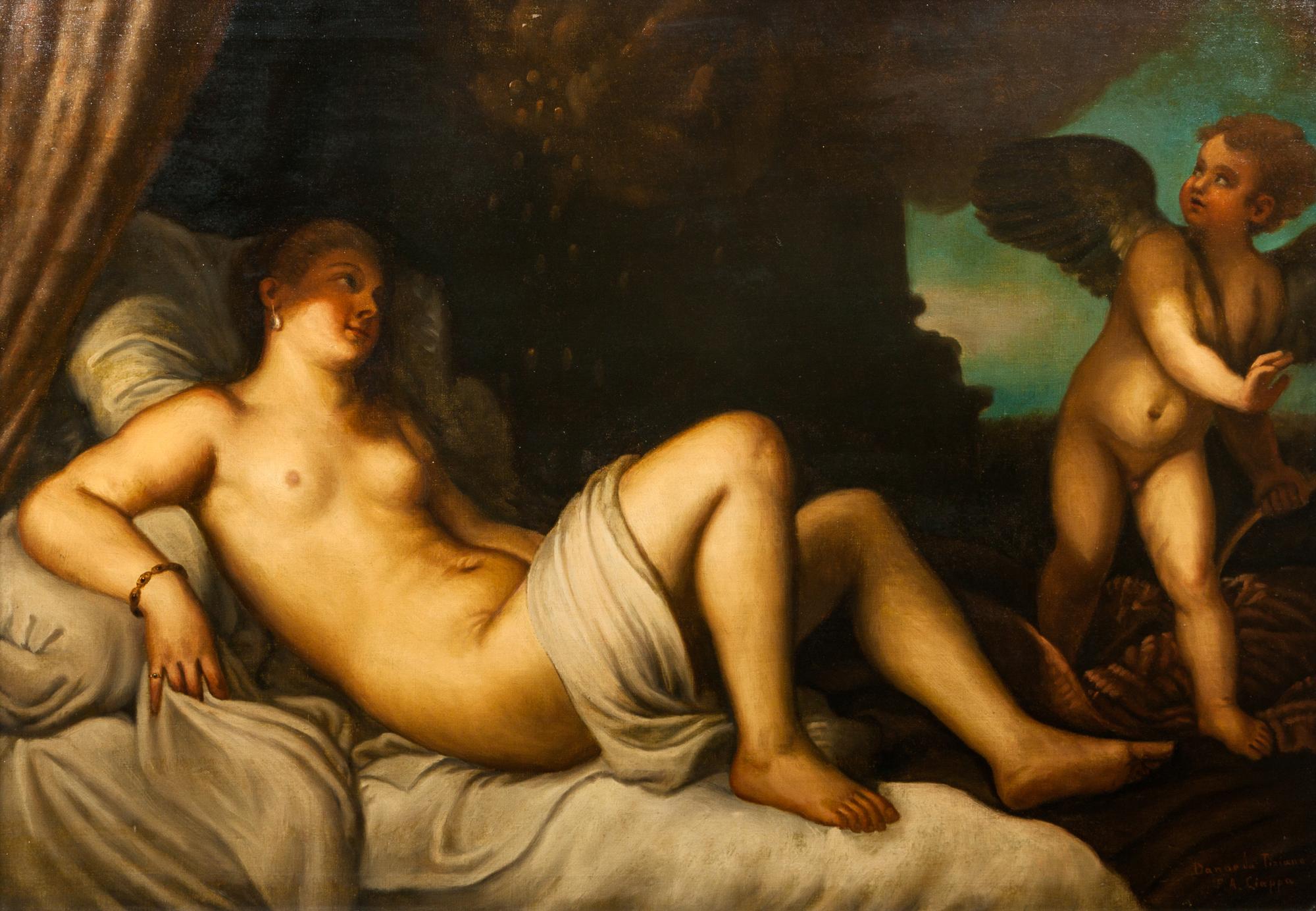 Artist Unknown, (19th/20th century), Danae da Tiziano F.A.Ciappa (After Titian)