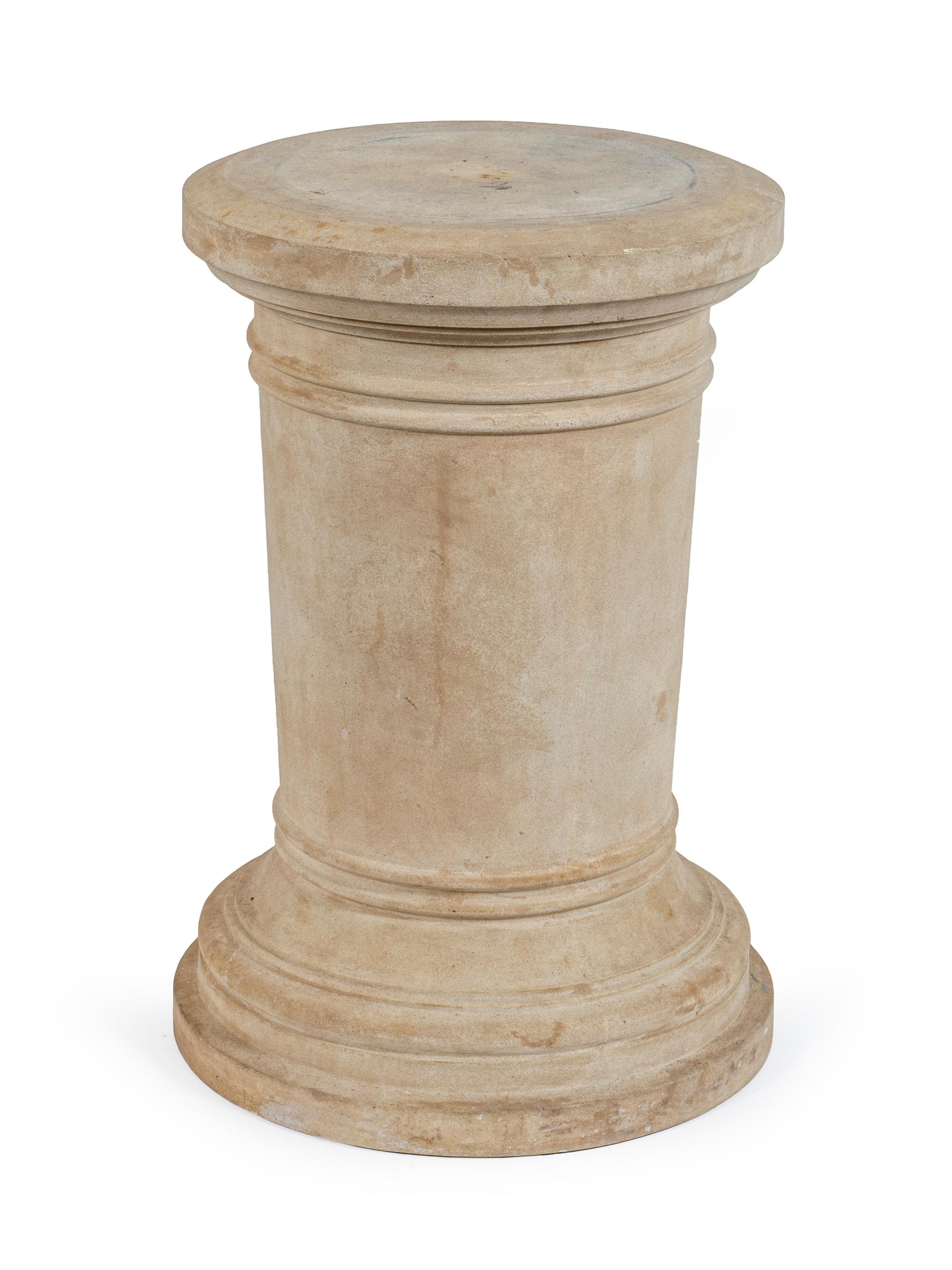 A Carved Limestone Pedestal — 20TH CENTURY