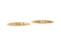 ART NOUVEAU, PAIR OF YELLOW GOLD BAR BROOCHES