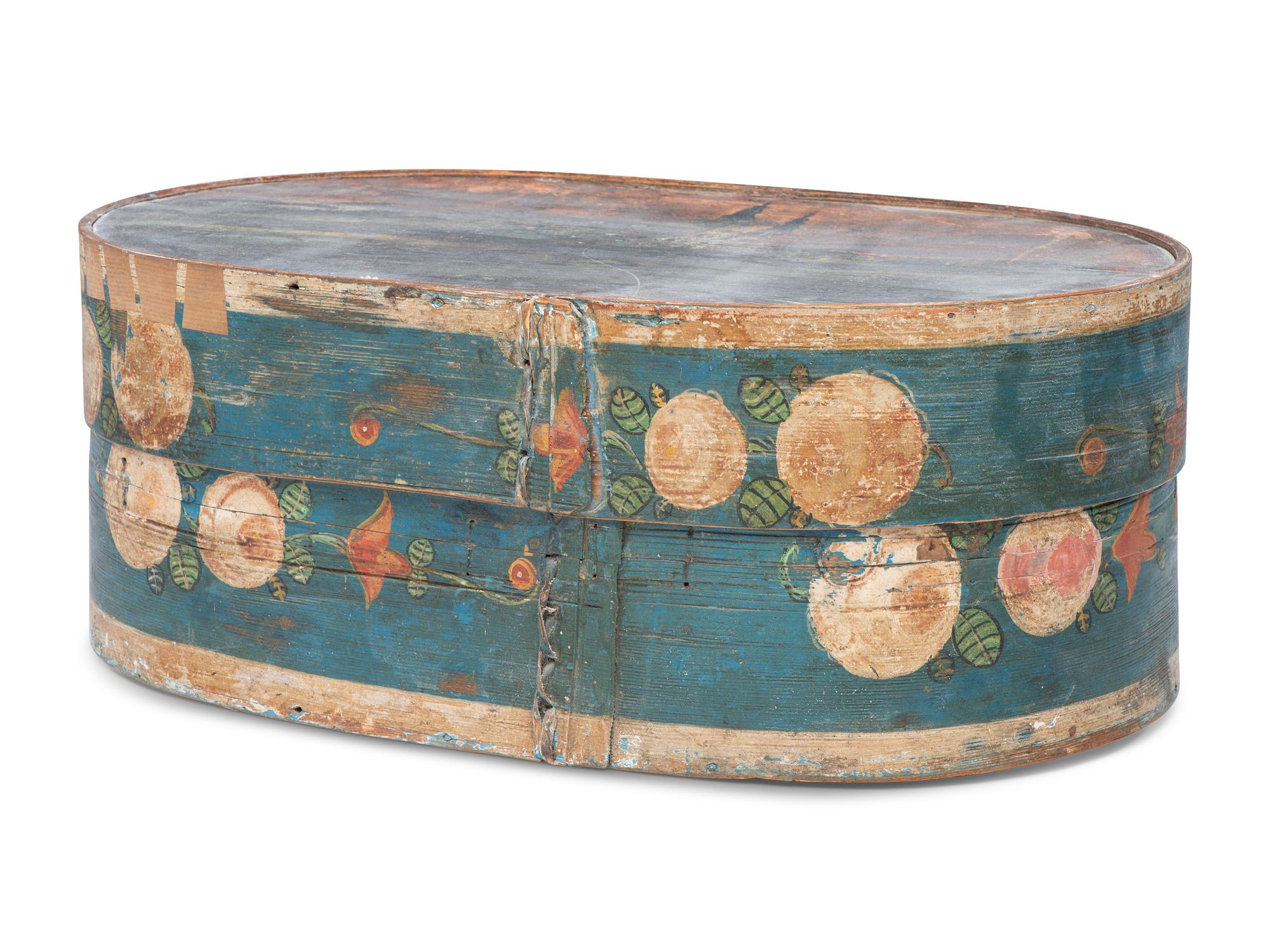 A North European Polychrome Decorated Storage Box
