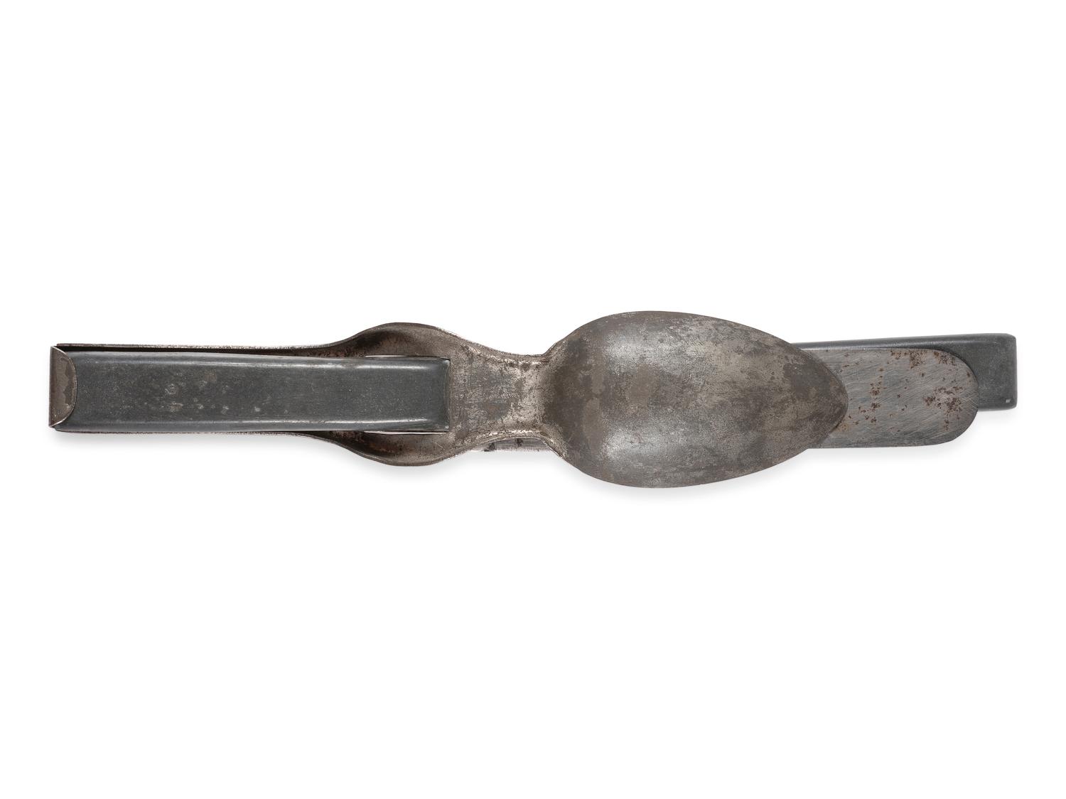 [CIVIL WAR]. Worman & Ely 3-piece interlocking utensil set, patented 1862.