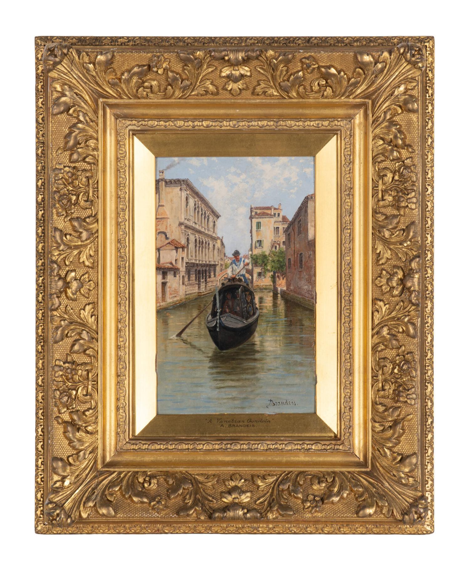 Venetian Palace; together with Venetian Gondola (A Pair)