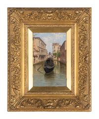 Venetian Palace; together with Venetian Gondola (A Pair)