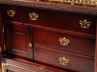 A Georgian Style Walnut Architectural-Form Cabinet