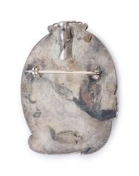 Silver and Mosaic Inlay Mudhead Pendant