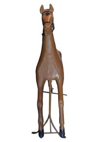 A Carved Wood Carousel Horse 46" W x 16" D x 54.5" H — Argentina, Early 20th Century