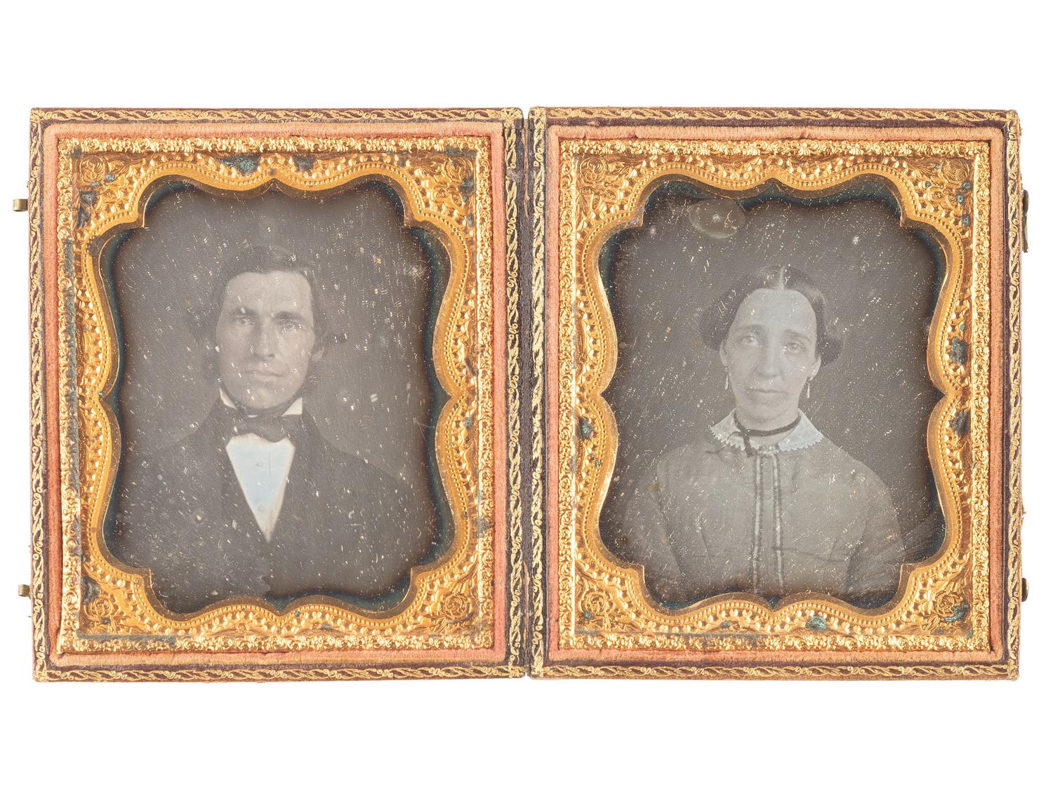 [EARLY PHOTOGRAPHY]. 19 pairs of sixth plate daguerreotype portraits of couples, 38 images in total.
