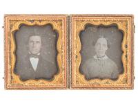 [EARLY PHOTOGRAPHY]. 19 pairs of sixth plate daguerreotype portraits of couples, 38 images in total.