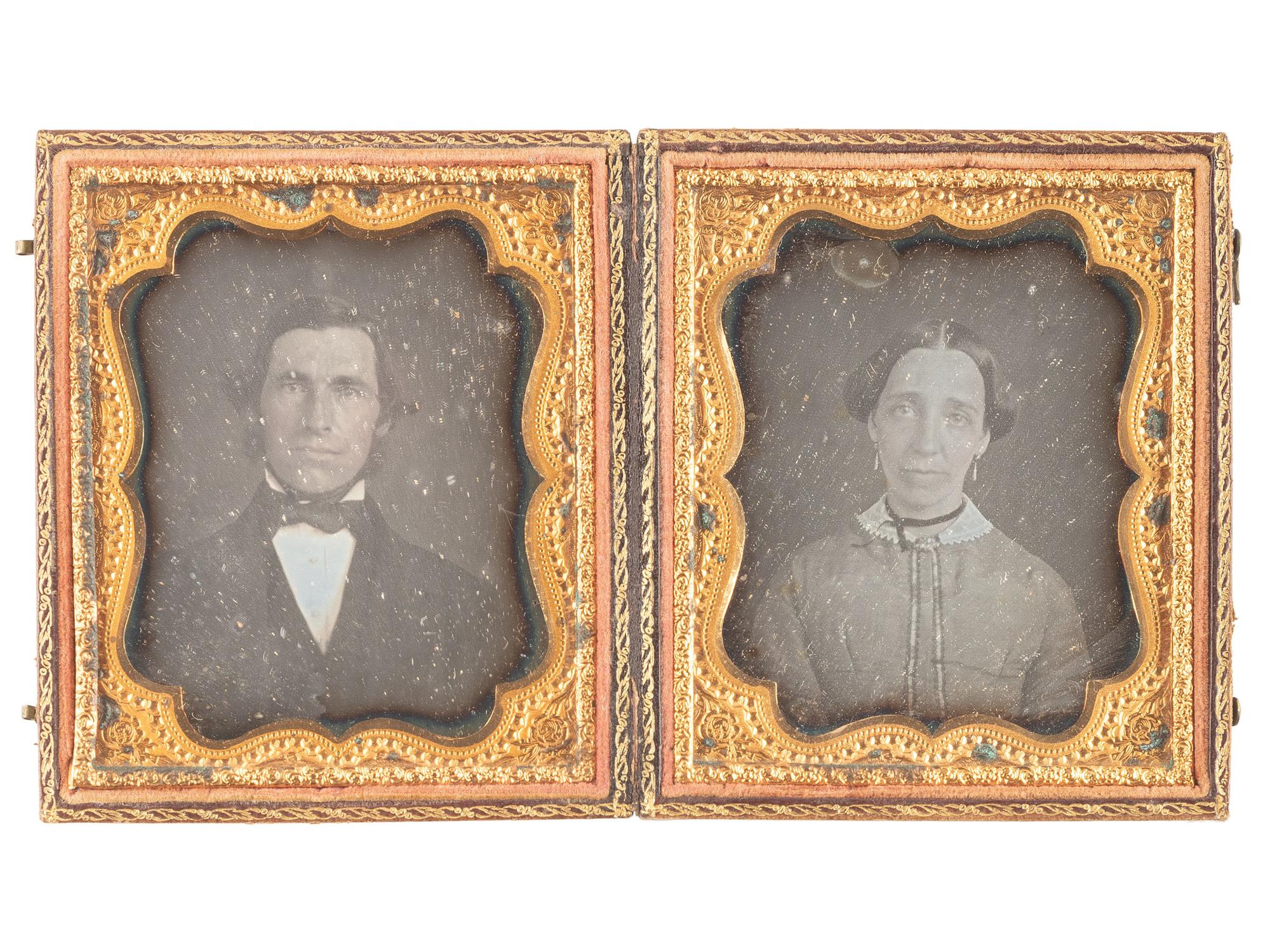 [EARLY PHOTOGRAPHY]. 19 pairs of sixth plate daguerreotype portraits of couples, 38 images in total.