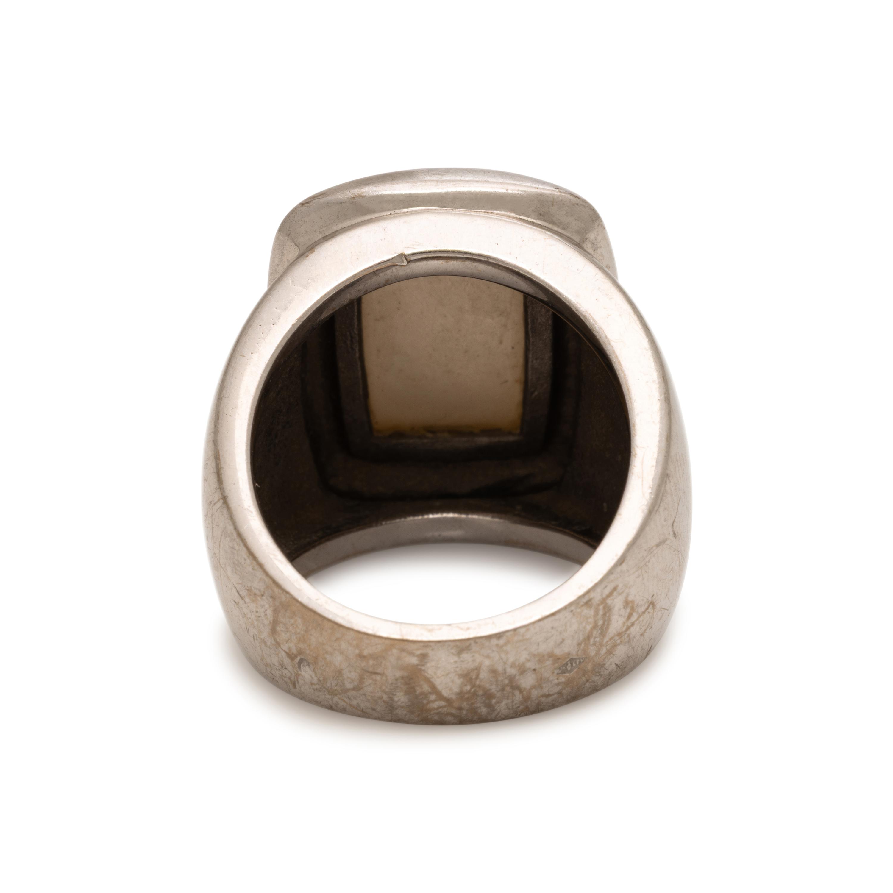 Van Cleef & Arpels, 'Babylon', Mother-of-Pearl and White Gold Ring
